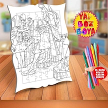 Sincaplarla Konuşan Prenses Eğitici Boyama Puzzle Tablo Çocuk-765