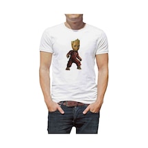 Groot Baskılı Beyaz Erkek Tshirt (530997632)