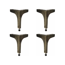 4 Adet Klas Ayak Metal 17 Cm Antik Mobilya Koltuk Ayağı Antik Sarı