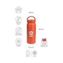 Paslanmaz Çelik Tutacaklı Kırmızı Termos 350 ML No:34