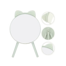 Gaman Masaüstü Dekoratif Sevimli Taraklı Makyaj Aynası Su Yeşili