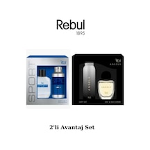 Rebul Sport Erkek Parfüm EDT 50 ML + Sport Erkek Sprey Deodorant 150 ML + Angela Kadın Parfüm EDP 50 ML + Angela Kadın Sprey Deodorant 150 ML