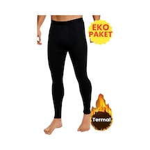 Tezzgelsin Erkek Ekonomik Termal Tayt Uzun Sporcu Taytı SiYAH