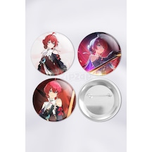 Danjin Wuthering Waves Gacha Çanta Süsü Rozet İğneli Buton Rozet Seti 3 Adet Üçlü