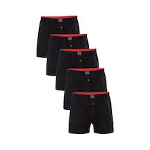 Erkek Siyah Penye Boxer 5 Adet 001