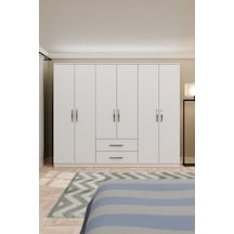 Metalia Metalia Gm066 Delüx 6 Kapılı 2 Çekmeceli Gardrop Beyaz Metalia Metalia Gm066 Delüx 6 Kapılı 2 Çekmeceli Gardrop Beyaz
