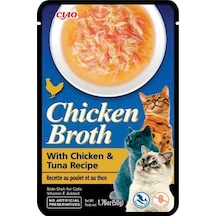 3 Adet Ciao Chicken Broth Tavuk Sulu Ve Ton Balıklı Kedi Çorbası 50 Gr