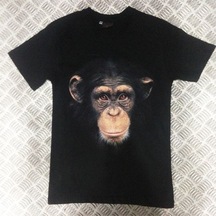 Stoned&Fame Maymun Baskılı T-shirt SIYAH Siyah