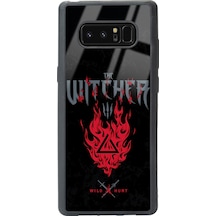 Samsung Uyumlu Note 8 Witcher 3 Fire Tasarımlı Glossy Telefon Kılıfı Çok Renkli