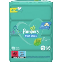 Prima Pampers Baby Yenidoğan Fresh Clean Islak Havlu 80x4 Adet 320 Yaprak 4'lü Set
