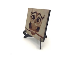 Baykuş Baskılı Mdf Masaüstlük 10x10 533