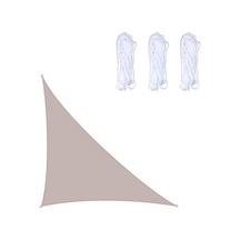 Sones Üçgen Açık Bahçe Güneşlik Yelken Su Geçirmez Anti-uv Gölgelik Haki 4m X 4m X 5.7m Haki