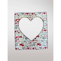 Sevimli Sözlü Çerçeve Magnet Fotoğraf Alanlı Buzdolabı Süsü 9,5 Cm X 11 Cm