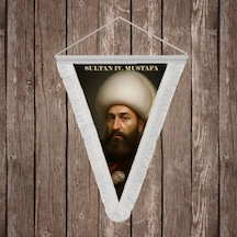 Sultan Iv. Mustafa Beyaz Saçaklı Takdim Flama Bayrak Osmanlı Padişahları Serisi Diğer