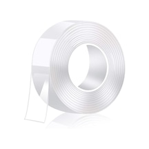 Nano Şeffaf Çift Taraflı Bant 3cm X 2m, Yıkanabilir, Güçlü Yapışkan, İz Bırakmaz, Çok Amaçlı Diğer