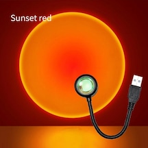 Taşınabilir Usb Sunset Lamba: Ev Ve Araba İçin Ambiyans Işığı Çok Renkli