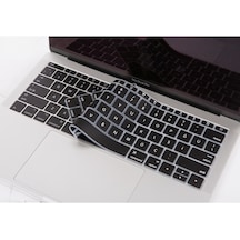 Apple Uyumlu MacBook Pro Klavye Koruyucu 12-13Inc A1708 A1534 İngilizce Türkçe Siyah