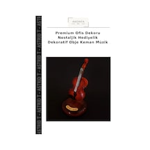 Premium Ofis Dekoru Nostaljik Hediyelik Dekoratif Obje Keman Müzik