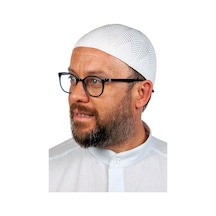 Berra Çelik Örme Dantel Namaz Takkesi Beyaz 1 Adet
