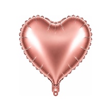 Kalp Folyo Balon Rose Gold 18 İnc Pembe - Somon