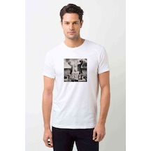 The Pretty Reckless Light Me Up Baskılı Beyaz Erkek Tshirt