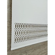 Stor Perde Desenli Lazer Kesim Kalın Kumaşlı Beyaz Ml102