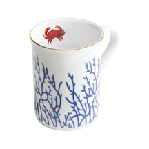 Mercan Yengeç Kupa 285cc Beyaz - Mavi