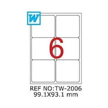 Tanex 99.1X93.1 Mm Laser Etiket   Tw-2006