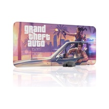 Gta 6 Kaymaz Dikişli Kauçuk Oyuncu Mousepad V2 - 90x40 Xxl Gaming Mouse Pad Fare Altlığı