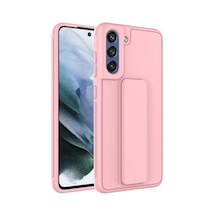 Samsung Galaxy Uyumlu S21 Fe Kapak Standlı El Tutacaklı Silikon Kılıf