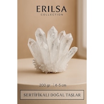 Sertifikalı Ham Kristal Kuvars Dikenli Enerji Taşı Şeffaf Küme Şifa Kristali Meditasyon Objesi