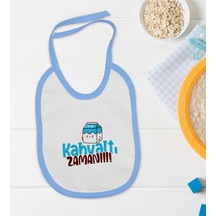 Bk Kids Kahvaltı Zamanı Tasarımlı Mavi Bebek Mama Önlüğü Mavi
