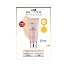 Note Cosmetique 3 in 1 Healthy Skin Light Tinted Moisturizer SPF 50 Renk Ton Eşitleyici Aydınlatıcı Krem 00 Açık Ton