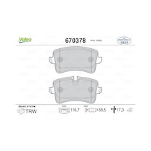 Valeo Arka Balata A4-a5-q5 09 670378 8k0698451 8k0698451a Wva24606