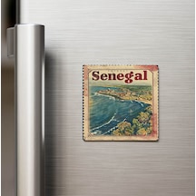 Senegal Senegal - Posta Pulu Temalı Ülke - Baskılı Buzdolap Magneti Kare - 9x9 Cm