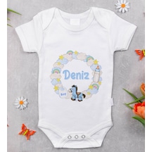 Bitmeyenkartus Bk Kids Isimli Bebek Body Zıbın - Model 25 Beyaz