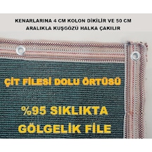 Gölgelik %95 Bahçe Gölgelik File Gölgelik Kumaş Çit Örtüsü