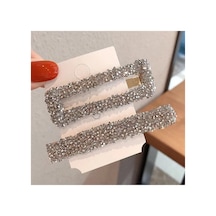 So-much Kadın Yeni Sezon Lüx Doğal Taş 2'li Kart Yan Pens Çıtçıt Toka Gümüş-9 Gümüş - 105316552 Gümüş - 105316552 Gümüş