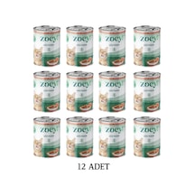 Zoey Somon Sterilised Kısırlaştırılmış Yetişkin Kedi Konserve Maması 12 x 400 G