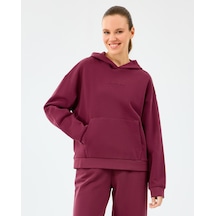 Skechers W Essential Hoodie Sweatshirt Kadın Bordo Sweatshirt S2610013-3877 Bordo