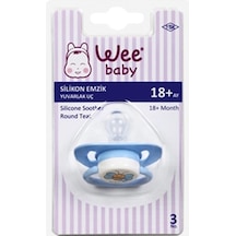 Wee Baby Yuvarlak Uçlu Emzik 18+ Ay No 3 -831 Şeffaf