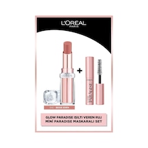 L'Oréal Paris Glow Paradise Balm-in-Lipstick Işıltı Veren Ruj 642 Beige Eden + Mini Paradise Maskara