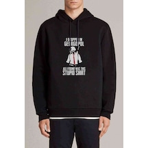 Pubg I Dropped In Georgopol Baskılı Siyah Erkek Örme Sweatshirt