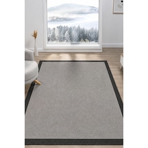 Sisal Prime Bej Siyah İskandinav Yıkanabilir Bordürlü Halı Kilim Balkon Teras Koridor Halısı 1148
