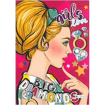 Çınar Dikişli Defter A4 Karton Kapak Kareli 40 Yp girls
