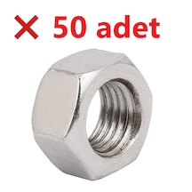 Paslanmaz Krom Somun. M10. 50 Adet. 10mm.