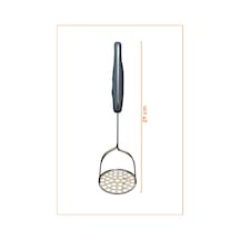Paslanmaz Çelik Patates Ezici, Domates Ezici, 29 Cm, 1 Adet Çelik
