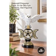 10 Adet Polyester Baykuş Dekoratif Polyester Figür, Ev Ve Ofis İçin Süsleme, Owl Figurine 1