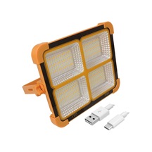 Güneş Enerjili İkaz Lambalı Portatif Led Projektör 100 Watt