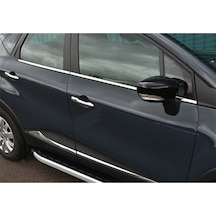 Renault Captur Krom Cam Çıtası 2013-2019 4 Parça Paslanmaz  Çelik